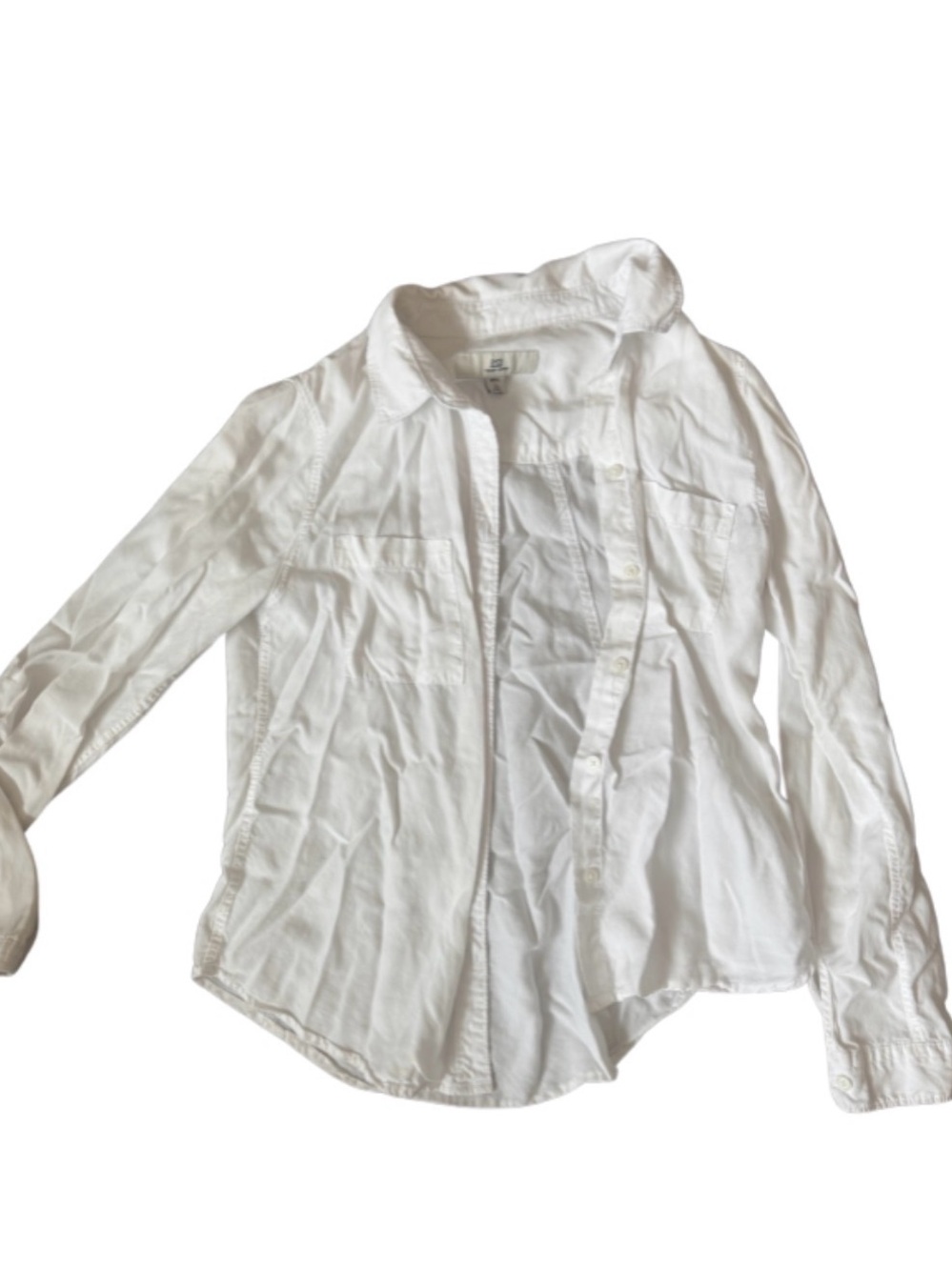 Classic White Button-Front Womens Shirt